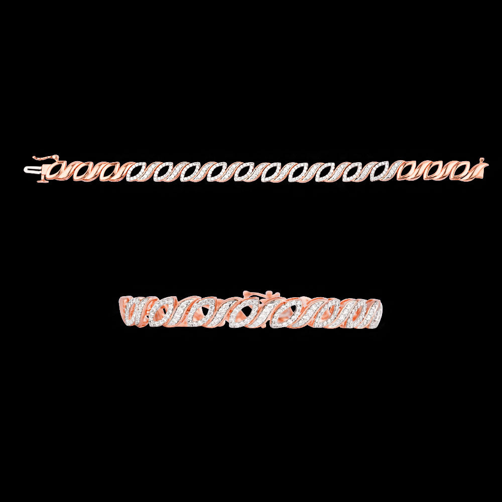 18K Rose Gold Diamond Bracelet - 1.45ct VVS-VS-GH