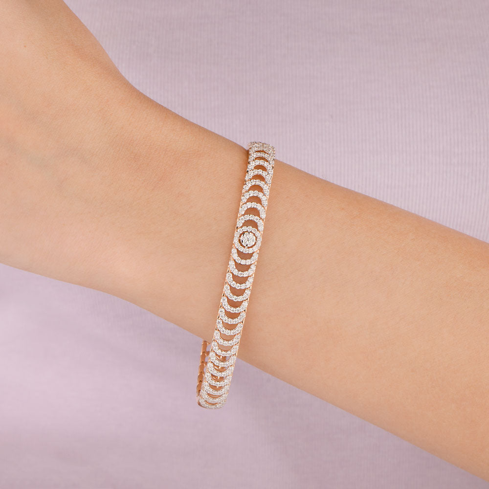 14K Rose Gold Diamond Bracelet - 1.703ct VVS-VS-GH