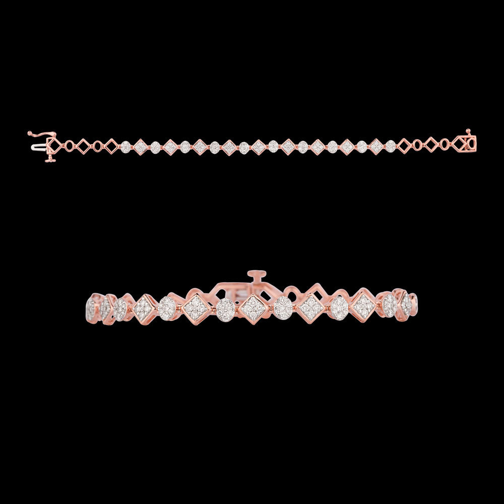 14K Rose Gold Diamond Bracelet - 1.4ct VVS-VS-GH