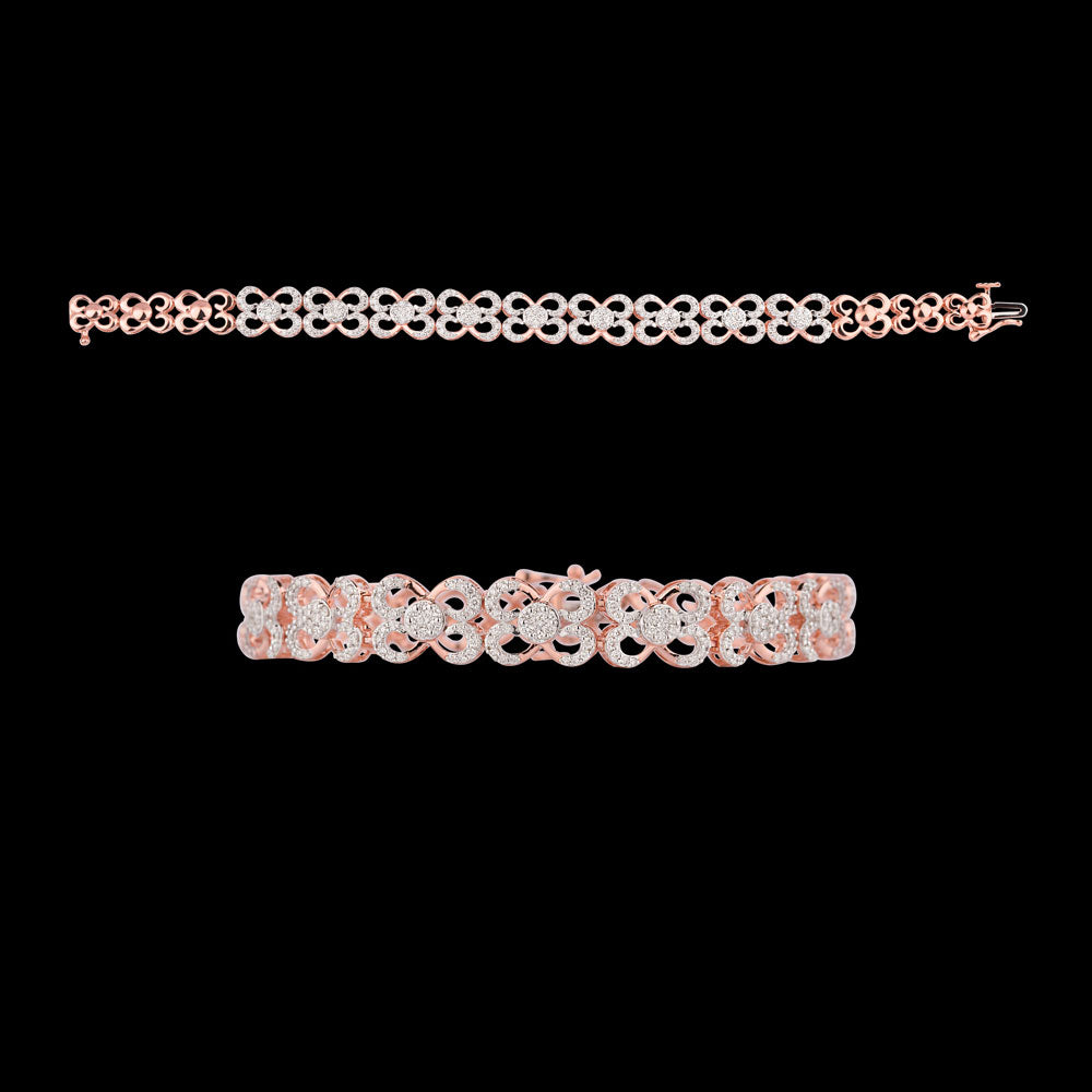 14K Rose Gold Diamond Bracelet - 1.66ct VVS-VS-GH
