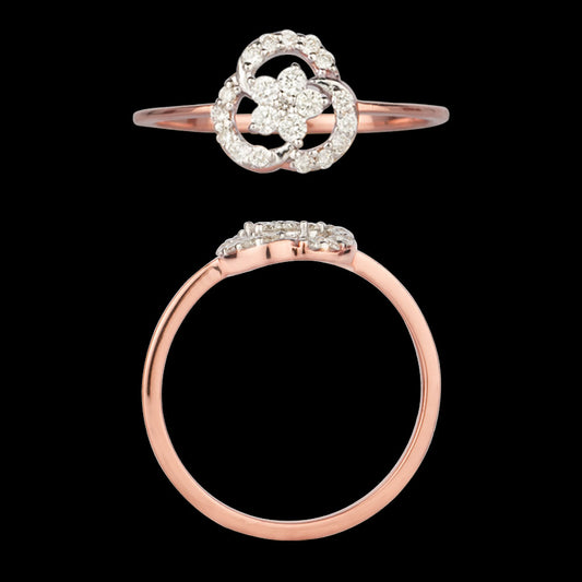 14K Rose Gold Diamond Ring - 0.21ct SI-HI