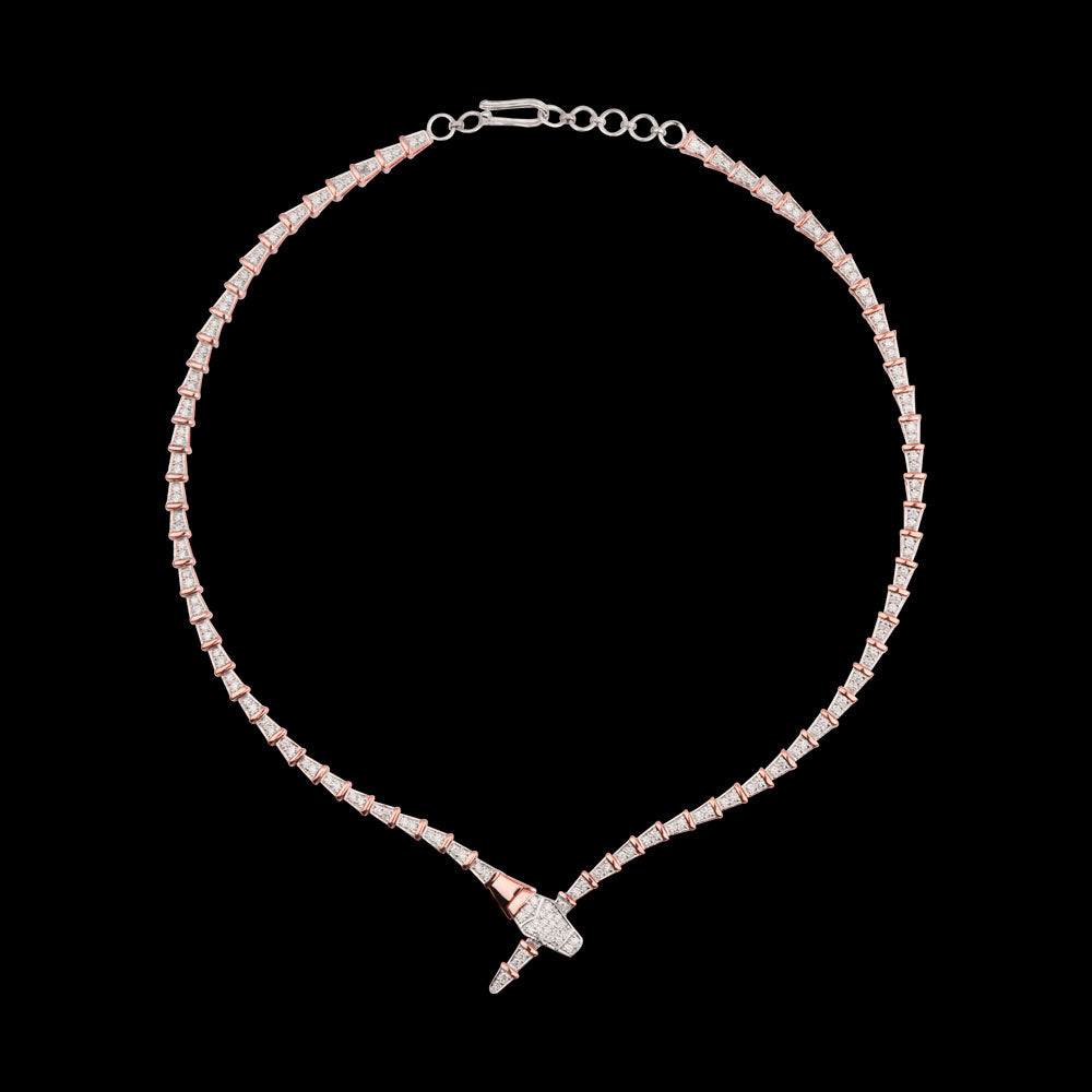 14K Rose Gold Diamond Necklace - 2.52ct VVS-VS-GH