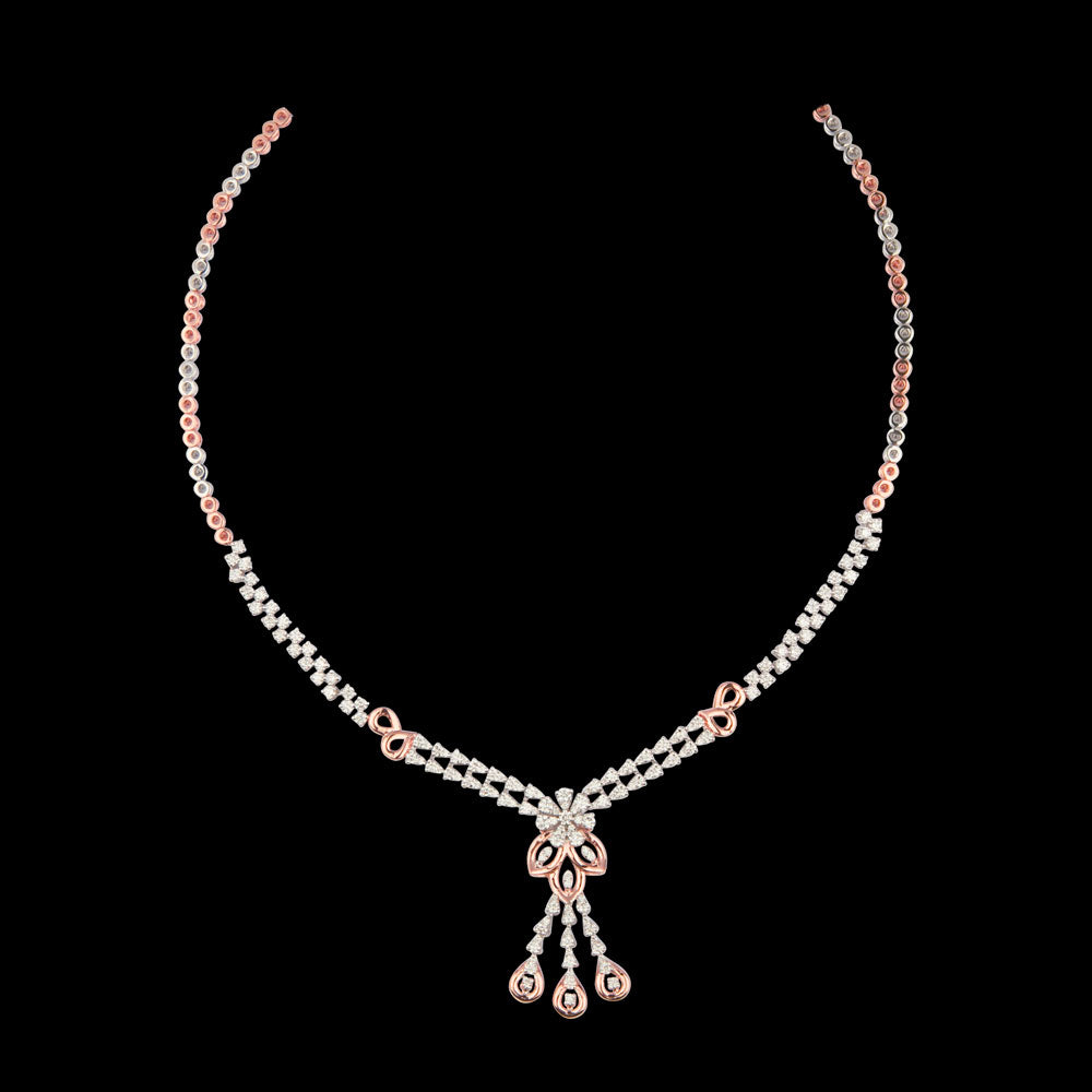 14K Rose Gold Diamond Necklace - 2.29ct VVS-VS-GH