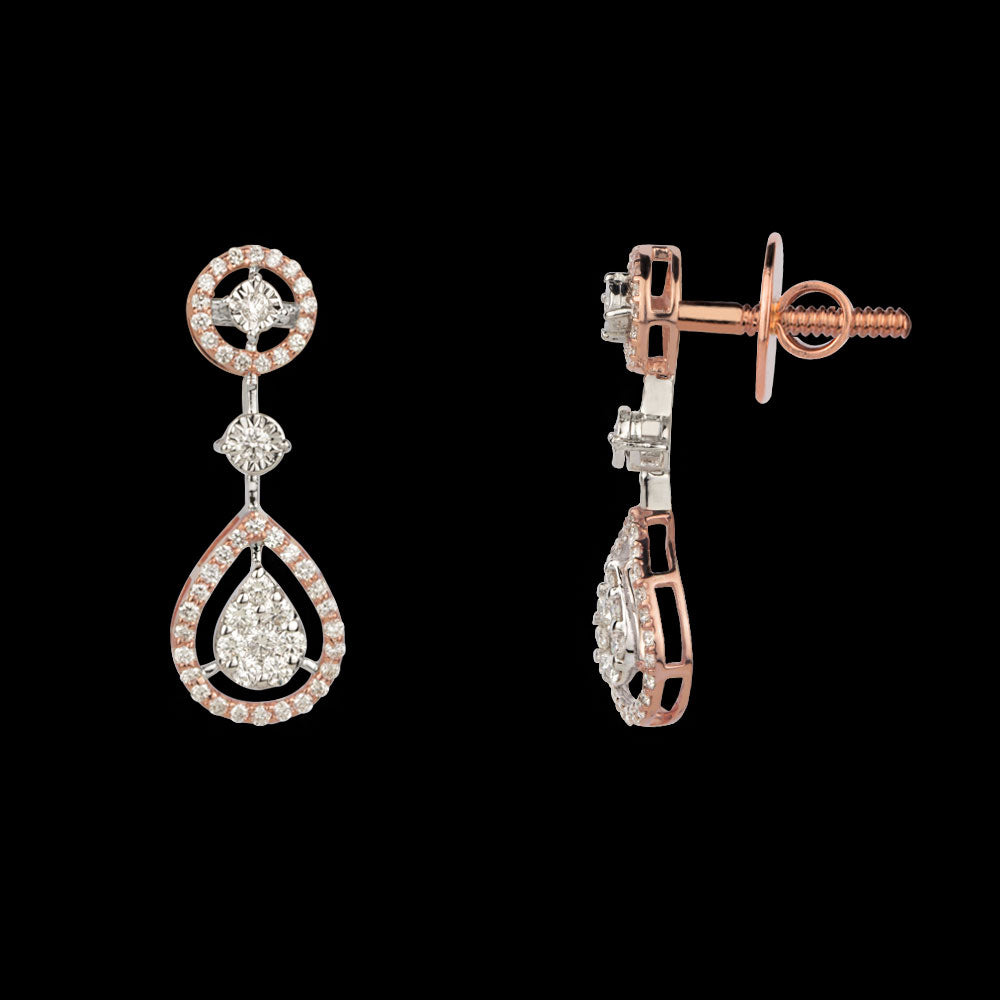 18K Rose Gold Diamond Jewellery - 0.83ct VVS-VS-EF