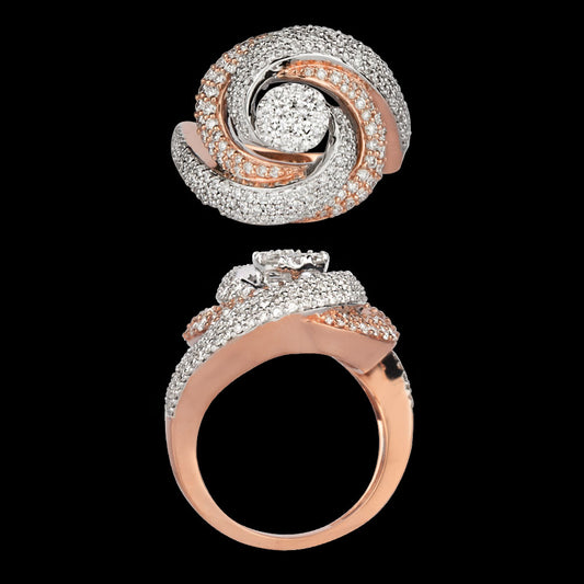 14K Rose Gold Diamond Ring - 1.7ct VVS-VS-GH