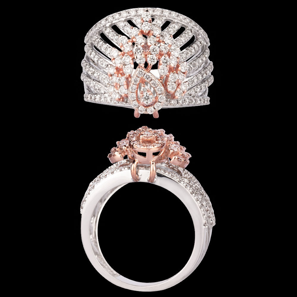 14K Rose Gold Diamond Ring - 1.66ct VVS-VS-HI