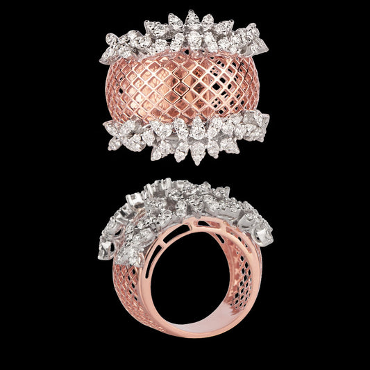 14K Rose Gold Diamond Ring - 1.58ct VVS-VS-GH