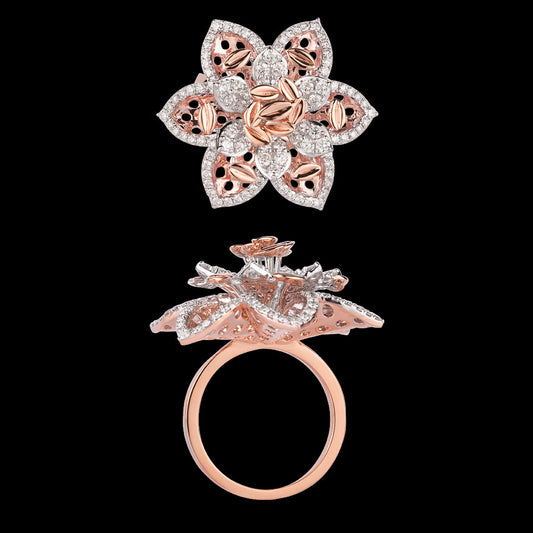 18K Rose Gold Diamond Ring - 1.6ct VVS-VS-GH