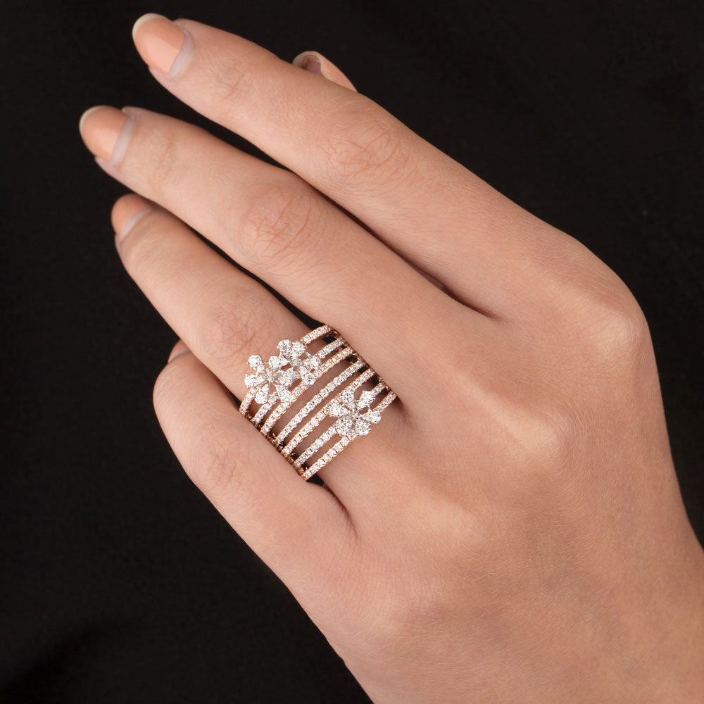 18K Rose Gold Diamond Ring - 1.41ct VVS-VS-GH