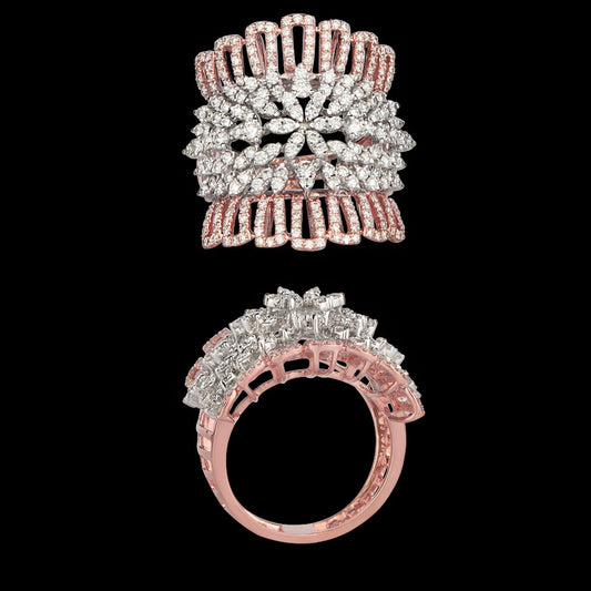 14K Rose Gold Diamond Ring - 1.55ct VVS-VS-GH