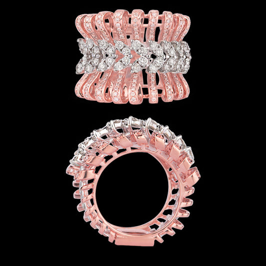 18K Rose Gold Diamond Ring - 1.71ct VVS-VS-GH