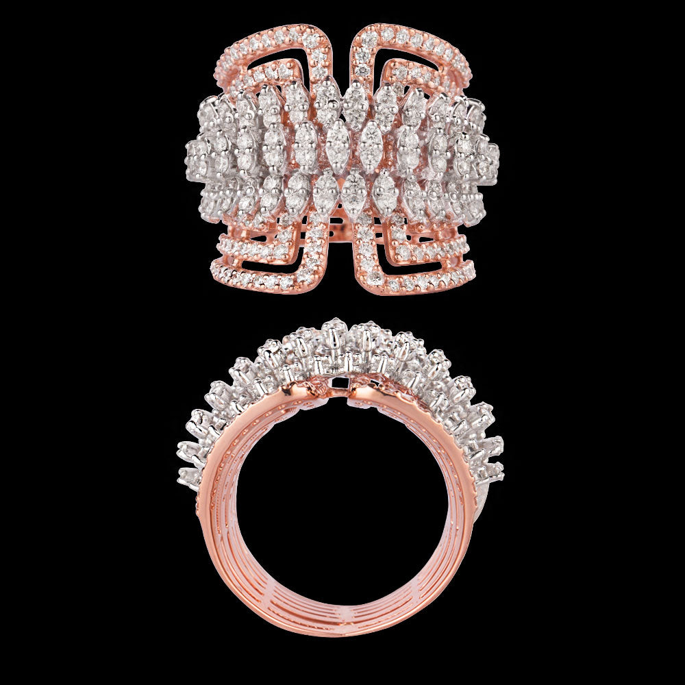 18K Rose Gold Diamond Ring - 2.608ct VVS-VS-GH