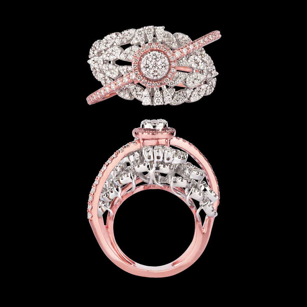 14K Rose Gold Diamond Ring - 1.78ct VVS-VS-GH