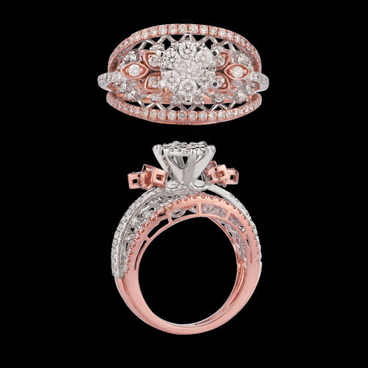 18K Rose Gold Diamond Ring - 1.26ct VVS-VS-GH