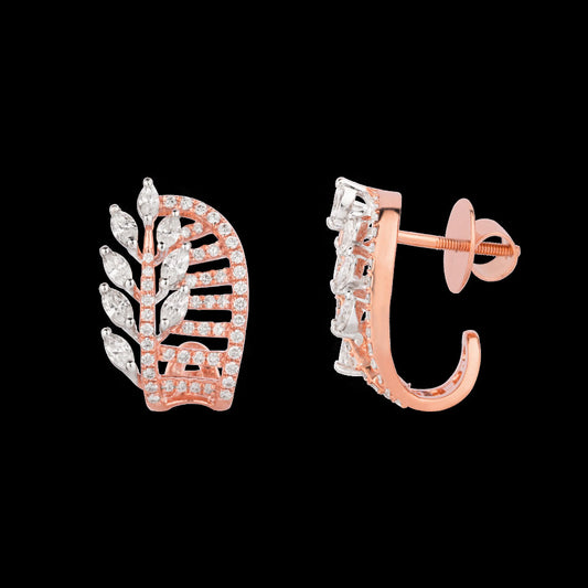 18K Rose Gold Diamond Earrings - 1.33ct VVS-VS-GH