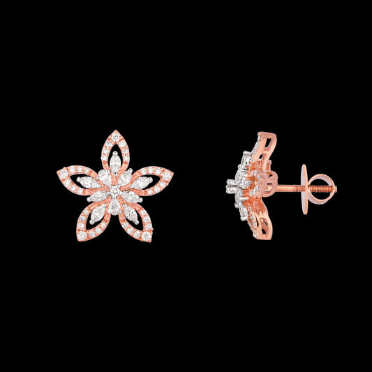 18K Rose Gold Diamond Earrings - 1.74ct VVS-VS-GH