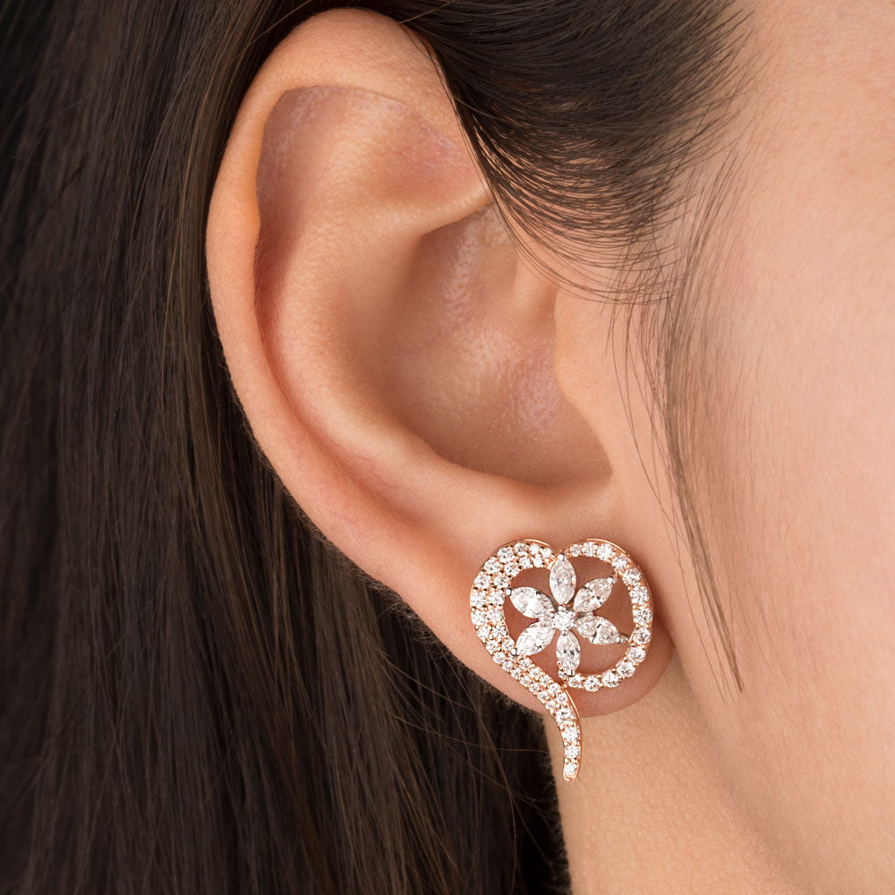 18K Rose Gold Diamond Earrings - 1.63ct VVS-VS-GH
