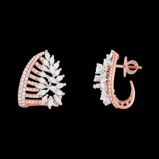 18K Rose Gold Diamond Earrings - 2.471ct VVS-VS-GH