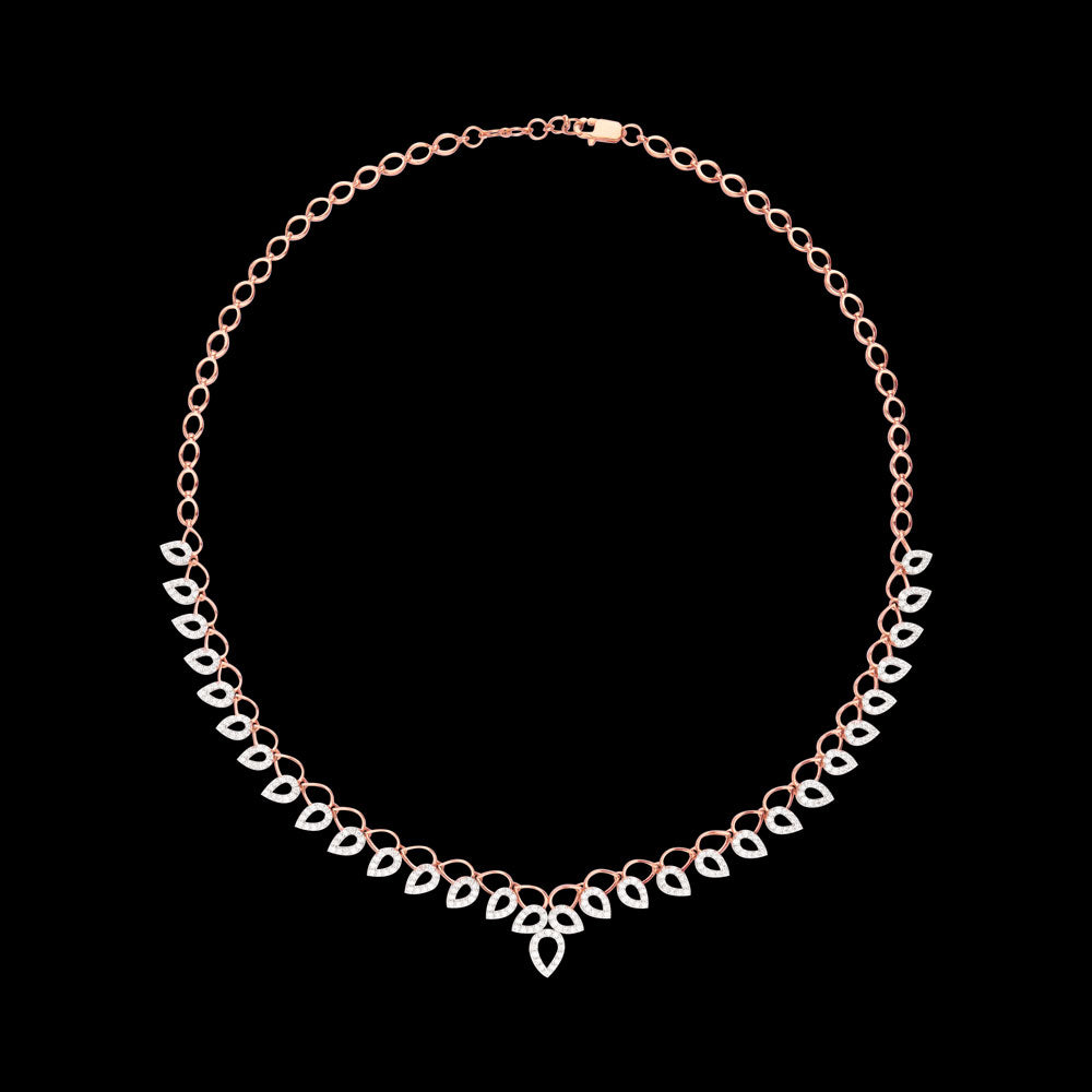 18K Rose Gold Diamond Necklace - 1.89ct VVS-VS-FG
