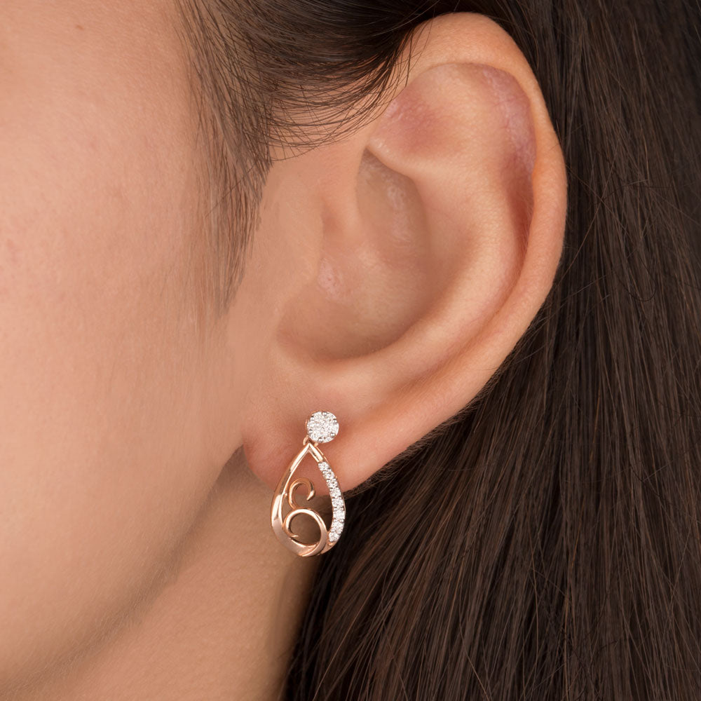 14K Rose Gold Diamond Jewellery - 0.22ct VVS-VS-GH