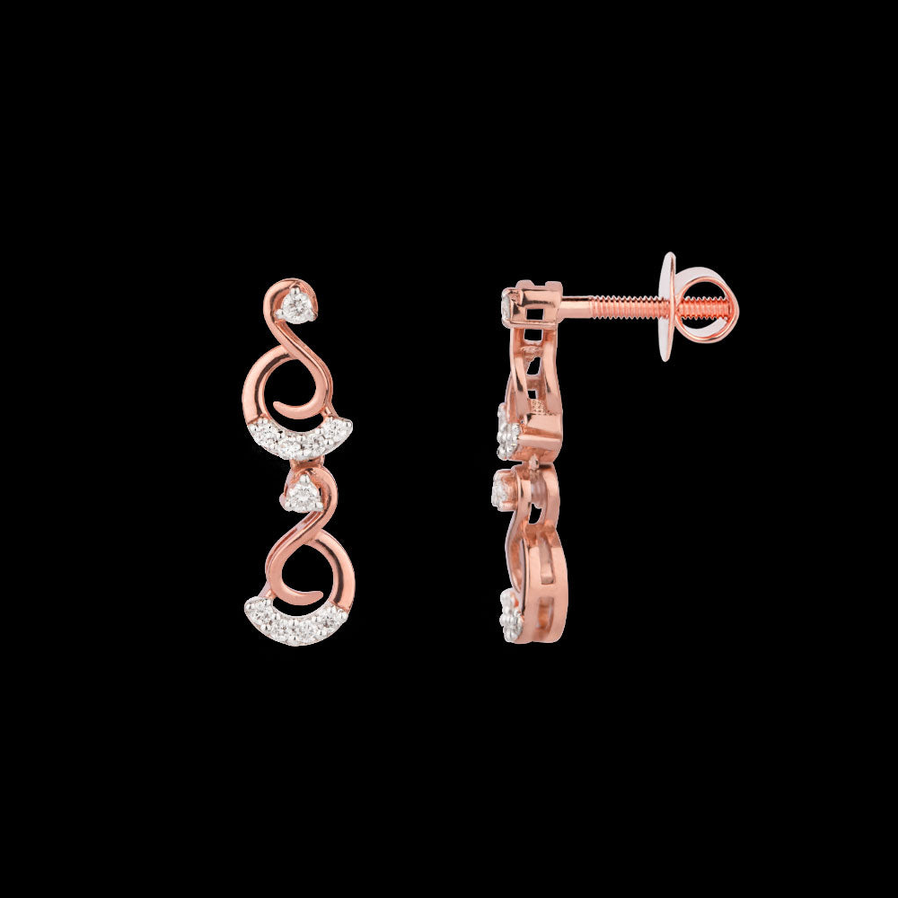 14K Rose Gold Diamond Jewellery - 0.19ct VVS-VS-HI