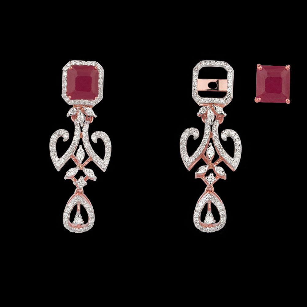 14K Rose Gold Diamond Jewellery - 0.72ct VS-SI-FG with Colour Stones