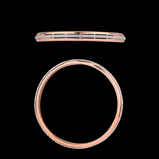 18K Rose Gold Diamond Bangle - 29.58ct VVS-VS-GH