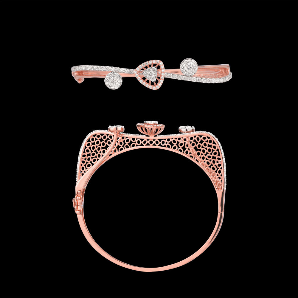18K Rose Gold Diamond Kada - 2.022ct VVS-VS-GH