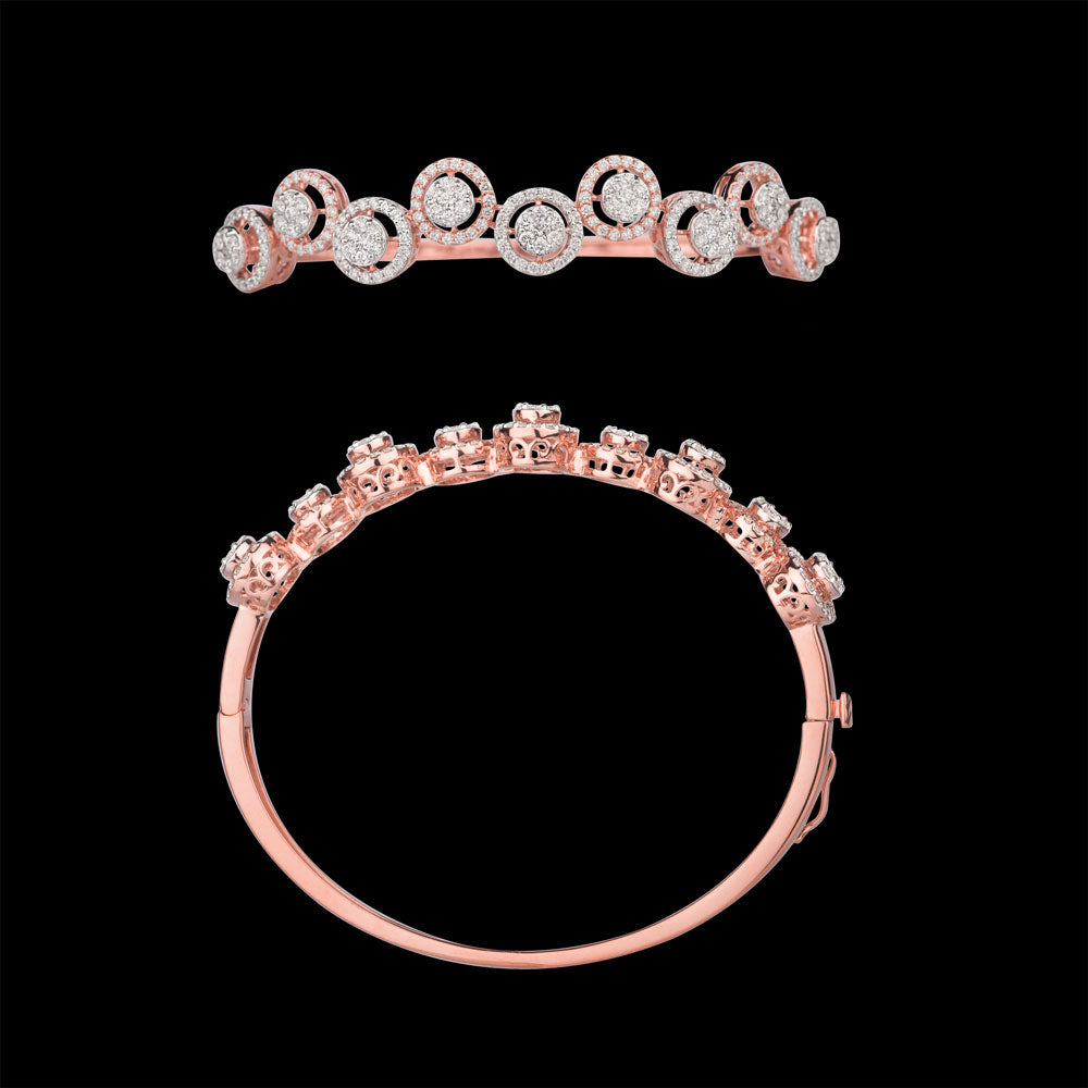18K Rose Gold Diamond Kada - 2.173ct VVS-VS-GH