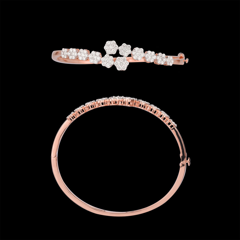 18K Rose Gold Diamond Kada - 2.463ct VVS-VS-GH