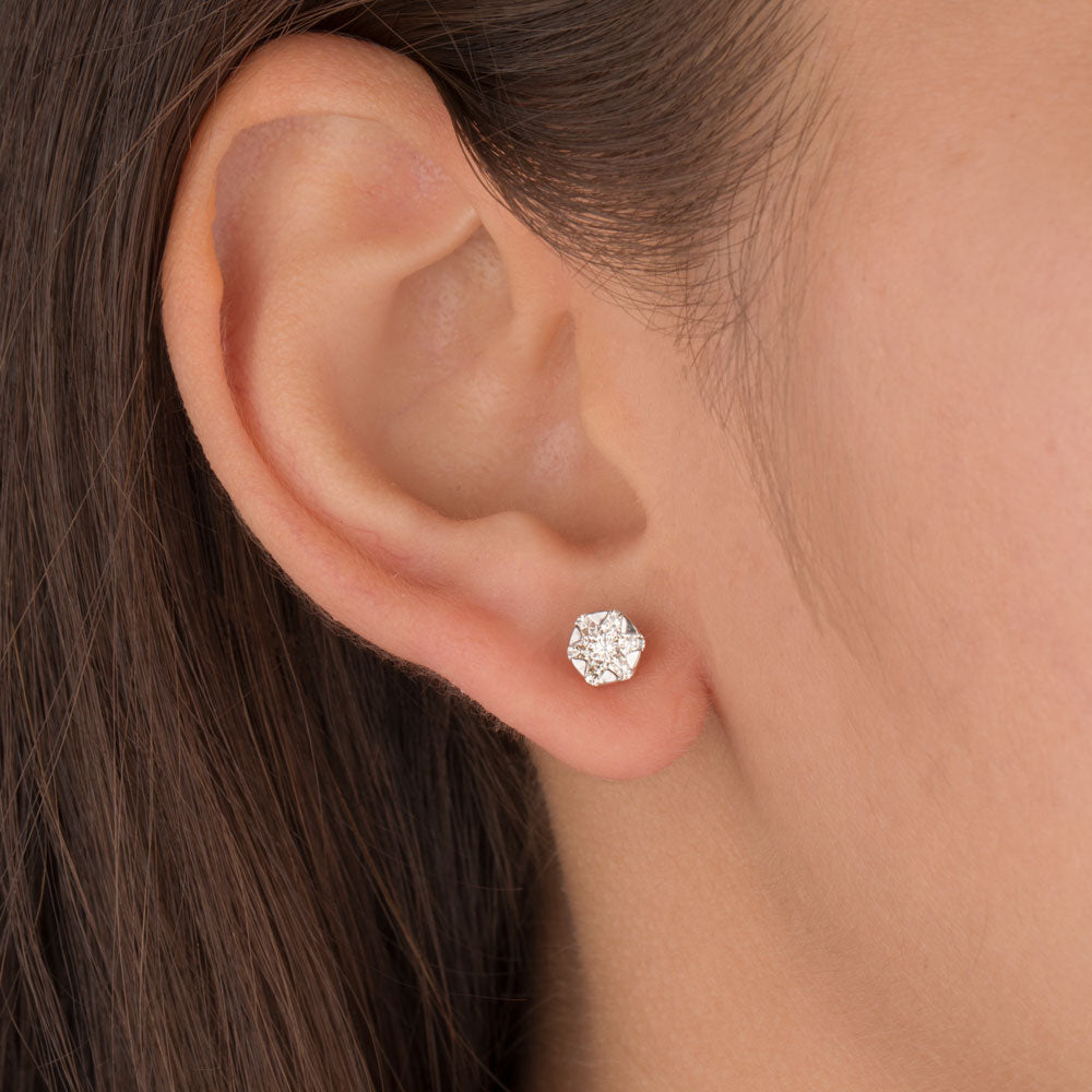 18K Rose Gold Diamond Earrings - 0.454ct VVS-VS-JK
