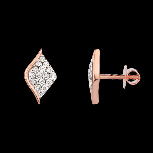 14K Rose Gold Diamond Earrings - 0.34ct VVS-VS-HI