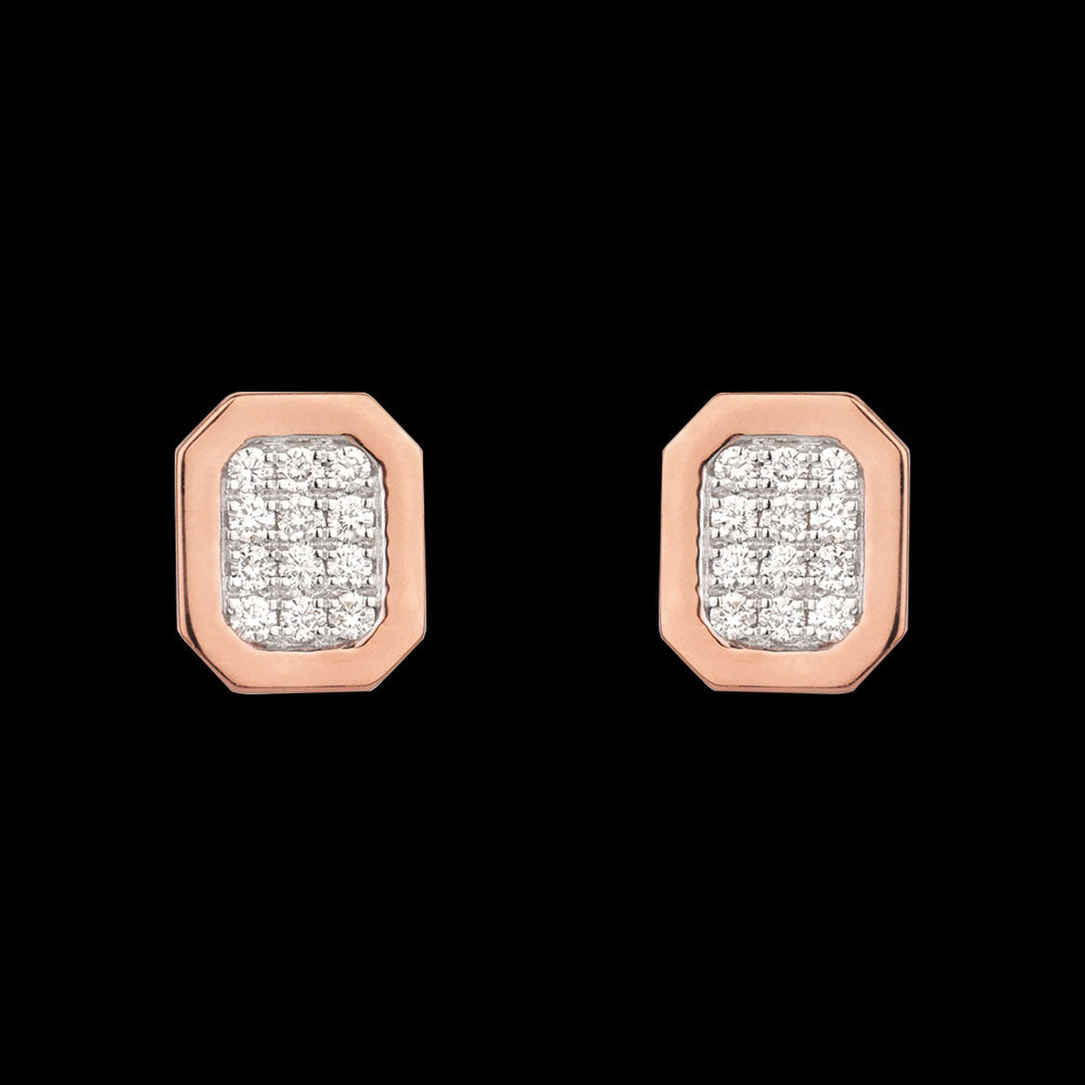 14K Rose Gold Diamond Earrings - 0.519ct VVS-VS-GH
