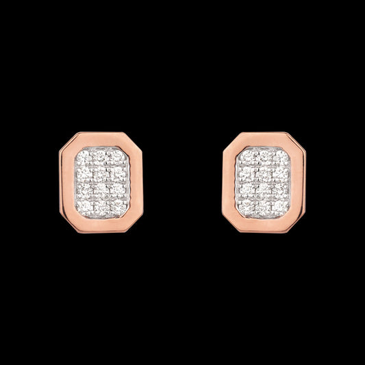 14K Rose Gold Diamond Earrings - 0.519ct VVS-VS-GH