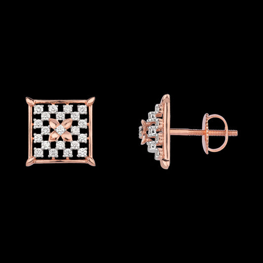 18K Rose Gold Diamond Earrings - 0.88ct VVS-VS-IJ