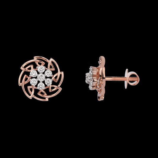 18K Rose Gold Diamond Earrings - 0.808ct VVS-VS-GH