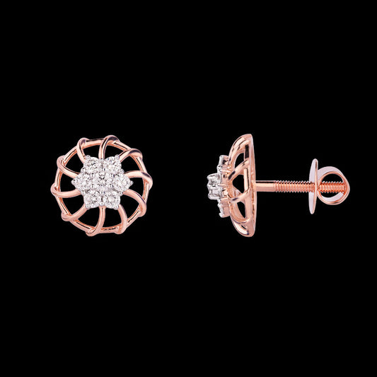 18K Rose Gold Diamond Earrings - 0.806ct VVS-VS-GH