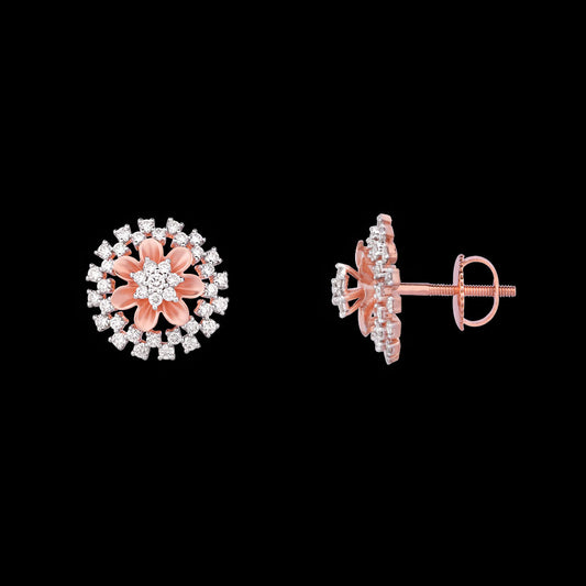 18K Rose Gold Diamond Earrings - 1.67ct VS-SI-HI