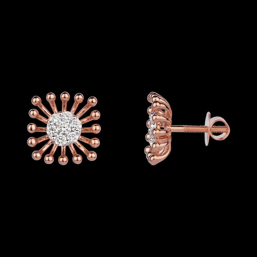14K Rose Gold Diamond Earrings - 0.54ct VVS-VS-GH