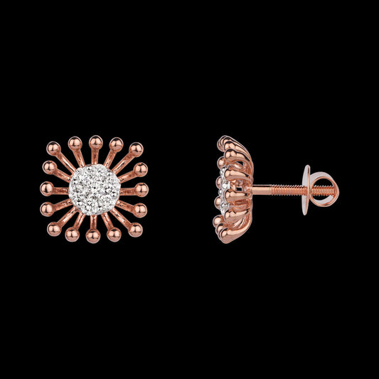 14K Rose Gold Diamond Earrings - 0.54ct VVS-VS-GH