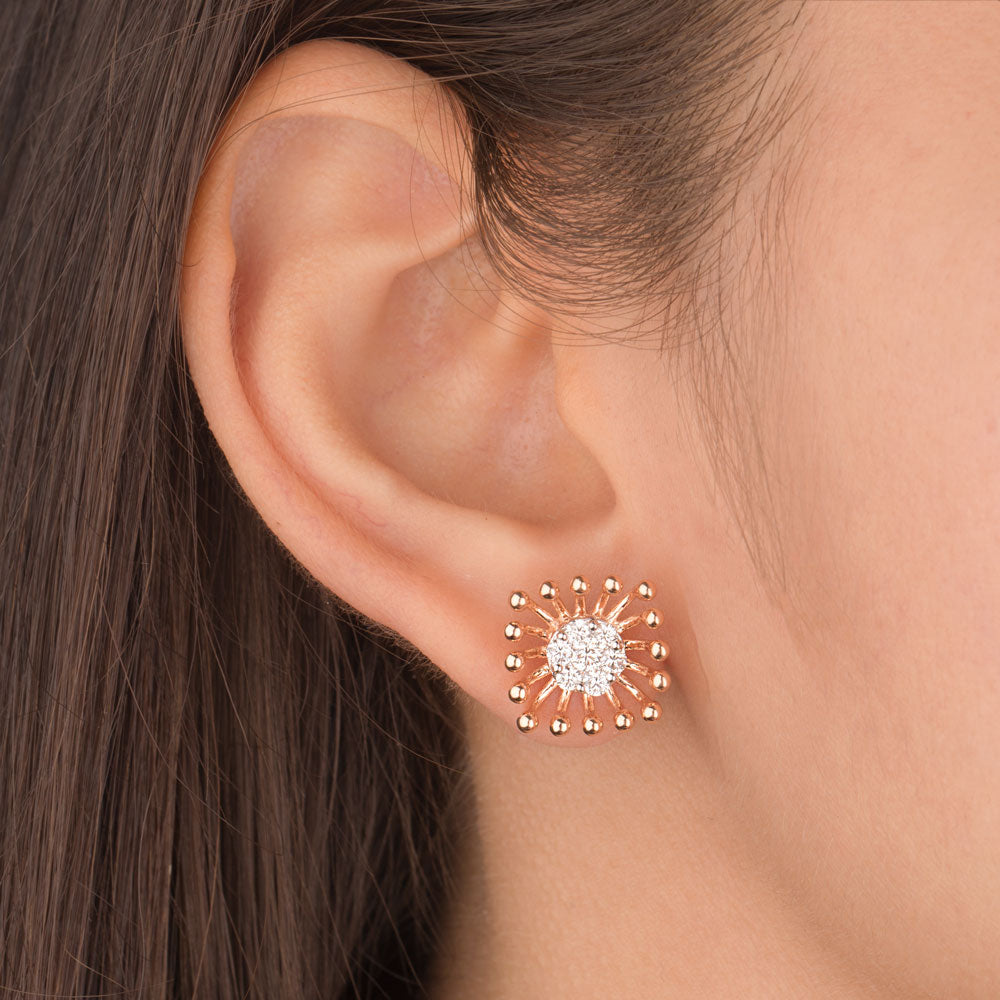14K Rose Gold Diamond Earrings - 0.54ct VVS-VS-GH