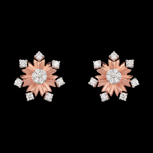18K Rose Gold Diamond Earrings - 0.856ct VVS-VS-GH
