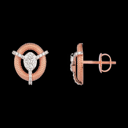 18K Rose Gold Diamond Earrings - 0.961ct VVS-VS-GH