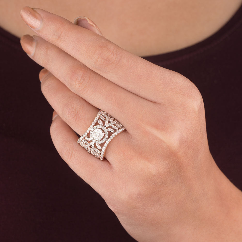 18K Rose Gold Diamond Ring - 1.384ct VVS-VS-HI