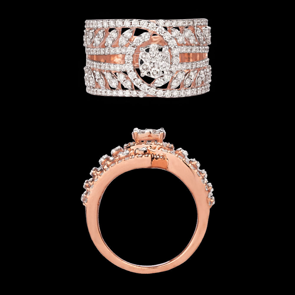 18K Rose Gold Diamond Ring - 1.437ct VVS-VS-HI