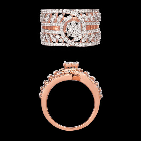 18K Rose Gold Diamond Ring - 1.437ct VVS-VS-HI