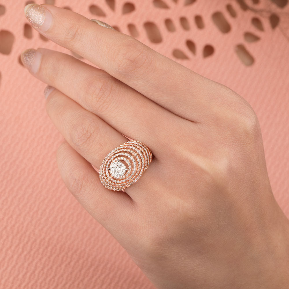 18K Rose Gold Diamond Ring - 1.209ct VVS-VS-IJ