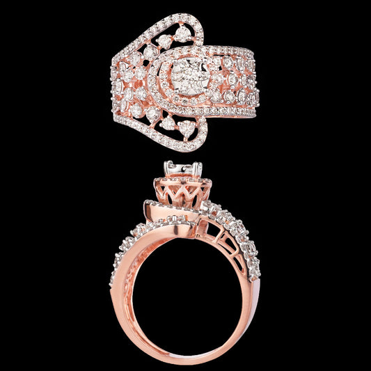 18K Rose Gold Diamond Ring - 1.658ct VVS-VS-HI