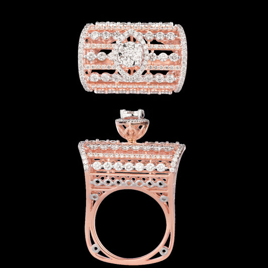 18K Rose Gold Diamond Ring - 1.882ct VVS-VS-HI