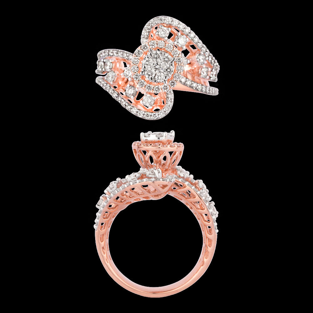 18K Rose Gold Diamond Ring - 1.171ct VVS-VS-HI